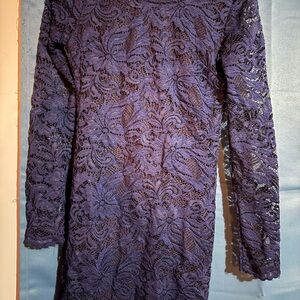 Windsor Long Sleeve Purple Lace Dress
